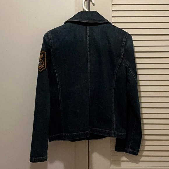 Lauren Jeans Co soft denim military style jacket - Picture 4 of 9